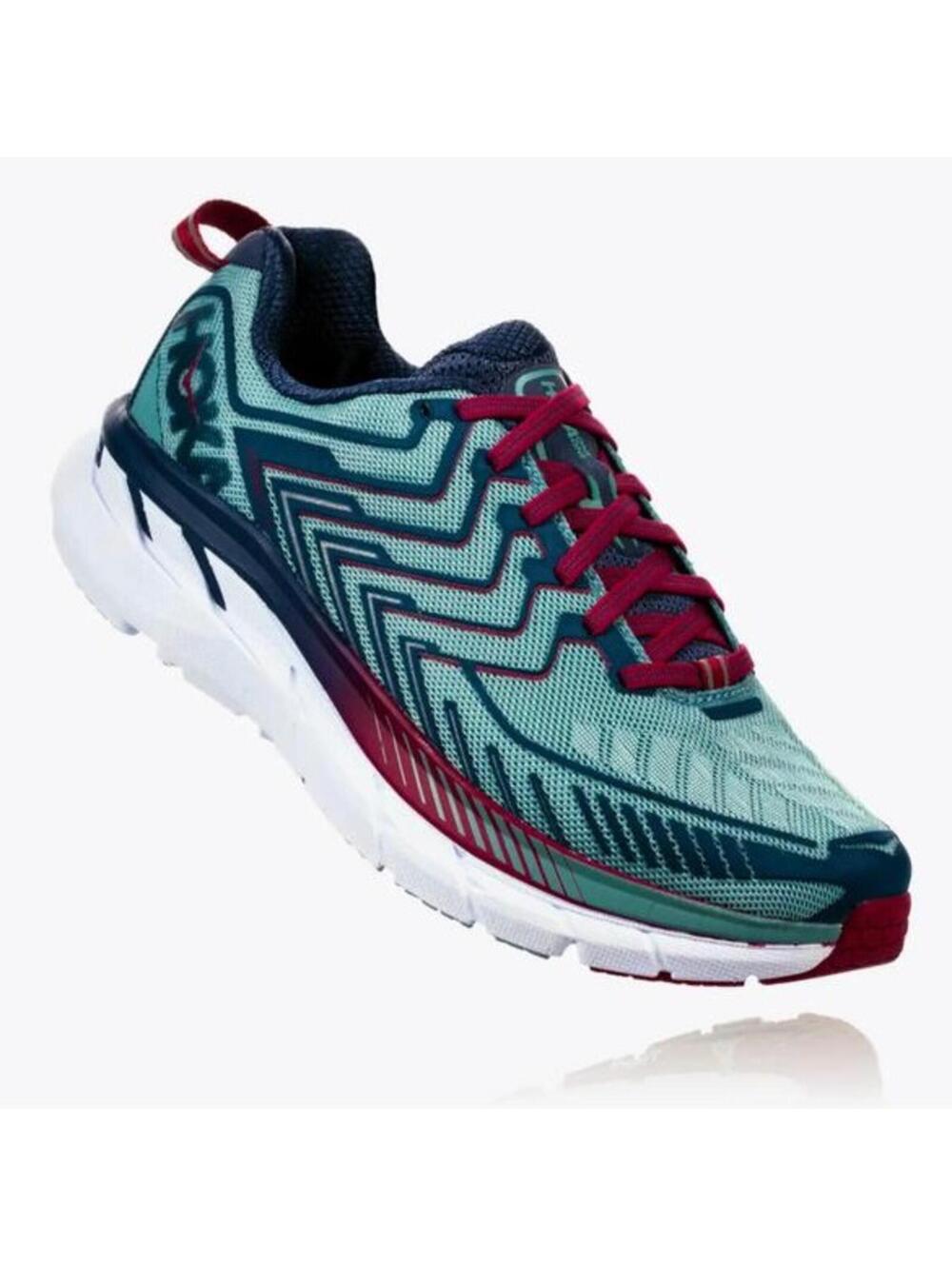 HOKA One One Clifton 4 Road Running Shoe Blue & Pink Women’s size 10D Wide - Picture 13 of 13